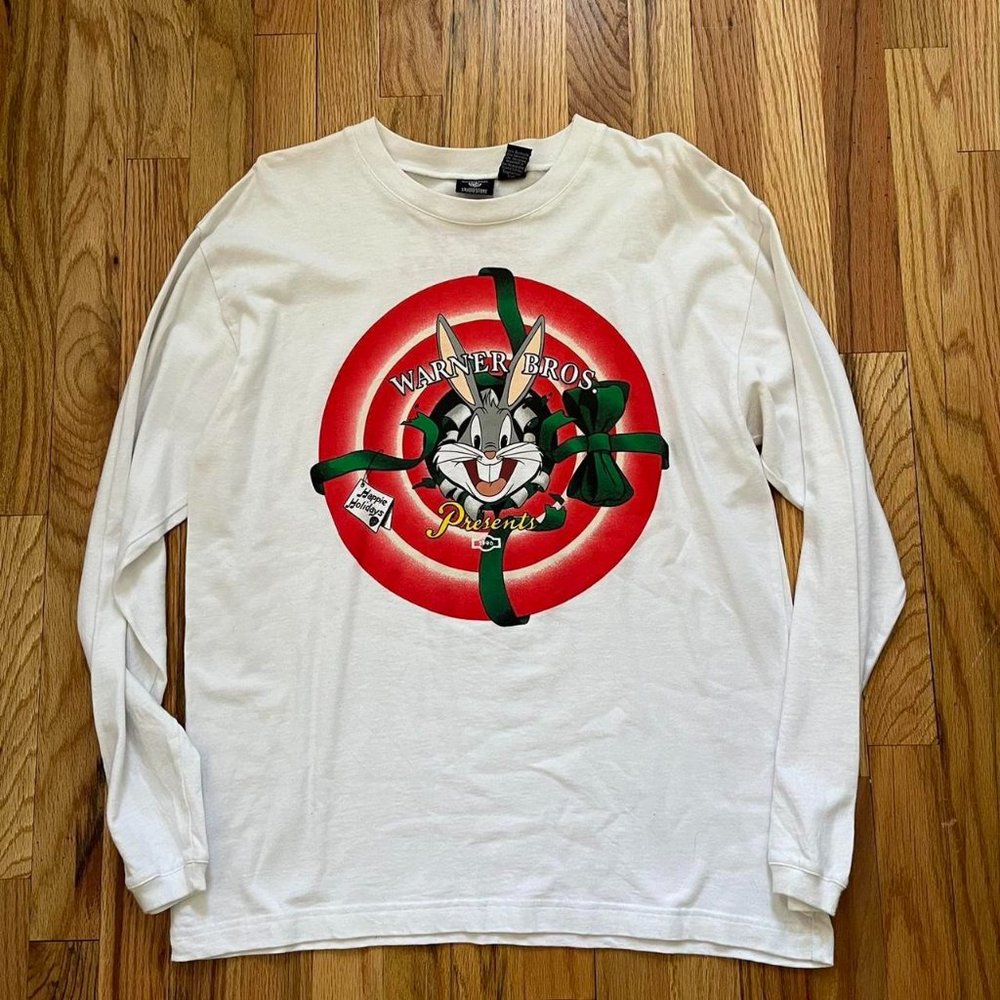 Vintage Looney Toons Warner Brothers Happie Holidays long sleeve